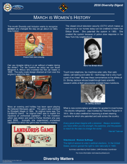 March Diversity Digest - UAW-Ford National Programs Center