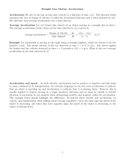 Lecture 4 Acceleration, Applications