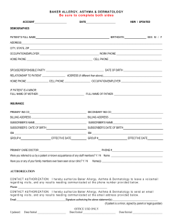 Be sure to complete both sides - Baker Allergy, Asthma and