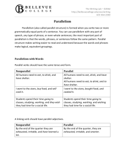 Parallelism - Bellevue College