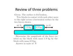 Review of three problems