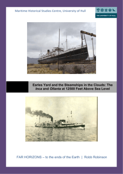 Maritime Historical Studies Centre, University of Hull FAR HORIZONS