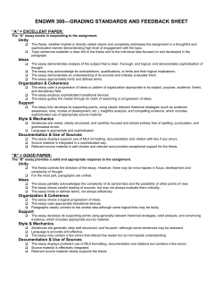 Grading Standards for English