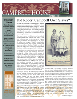 Fall 2010 - Campbell House Museum