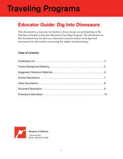 Educator Guide: Dig Into Dinosaurs