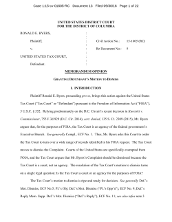 Byers v. United States Tax Court - TaxProf Blog