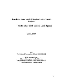 Model State EMS System Lead Agency