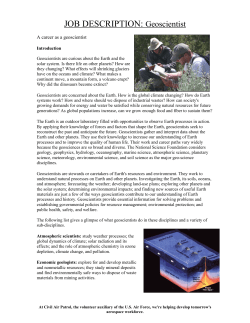 Job Description Geoscientist