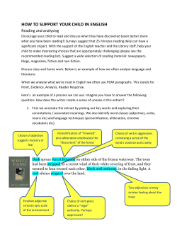 HOW TO SUPPORT YOUR CHILD IN ENGLISH