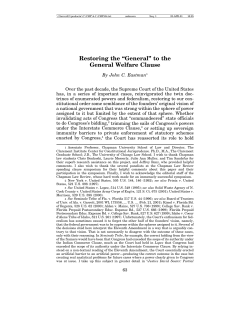 to the General Welfare Clause