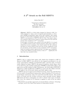 A 270 Attack on the Full MISTY1