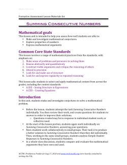 Summing Consecutive Numbers FAL