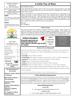 A Little Ton of News - Littleton Elementary School