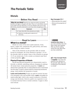 The Periodic Table - Mater Academy Lakes High School