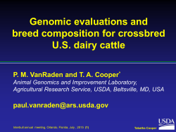 Genomic evaluations and breed composition for