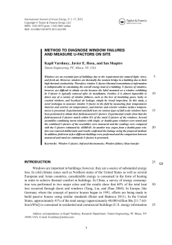 Method to Diagnose Window Failures and Measure U