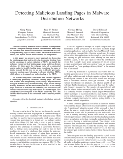Detecting Malicious Landing Pages in Malware Distribution Networks