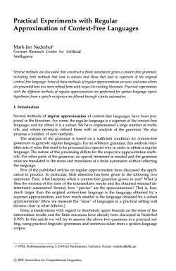 Practical Experiments with Regular Approximation of Context