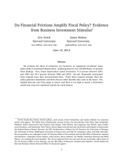 Do Financial Frictions Amplify Fiscal Policy? Evidence from