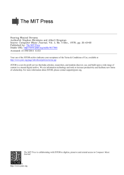 Hearing Musical Streams