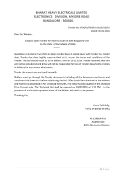 bharat heavy electricals limited electronics division, mysore road