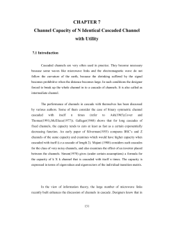 CHAPTER 7 Channel Capacity of N Identical Cascaded Channel