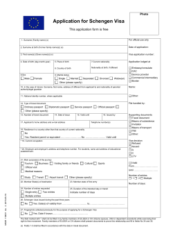 Application for Schengen Visa