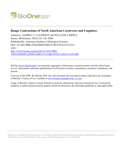 Range Contractions of North American Carnivores and Ungulates