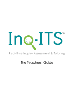 The Teachers` Guide - Inq-ITS