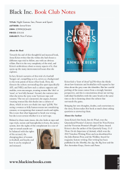 book club notes for Night Games