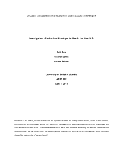 Investigation of Induction Stovetops for Use in the New SUB