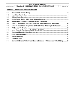 Miscellaneous Electric Metering