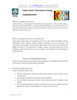 Communication - Family Centre