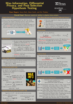 Max-Information, Differential Privacy, and Post