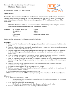 Make an Anemometer - UF Chemistry Club