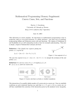 Mathematical Programming Glossary Supplement: Convex Cones