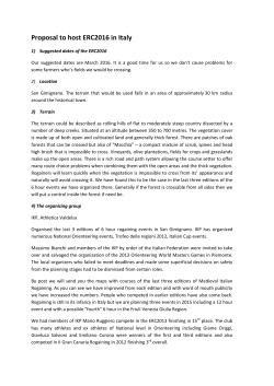 ERC2016 bid Italy - International Rogaining Federation