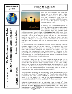 April 2017 Newsletter - Upper Seneca Baptist Church