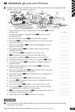 88 GRAMMAR gerunds and infinitives 0