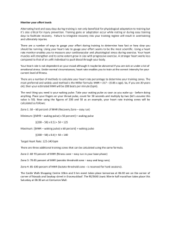 Monitor your effort levels Alternating hard and easy days during