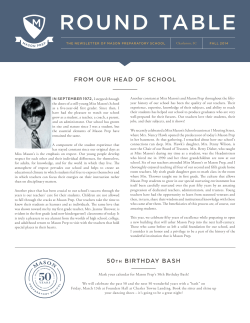 Fall 2014 - Mason Preparatory School