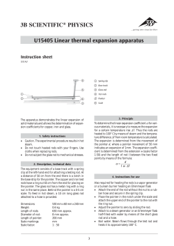 3B SCIENTIFIC&reg; PHYSICS U15405 Linear thermal expansion