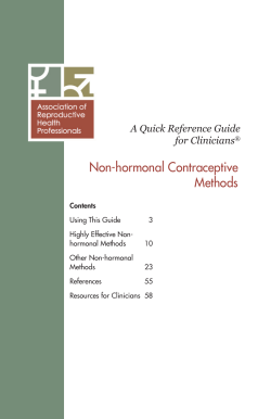 Non-hormonal Contraceptive Methods