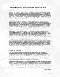 1945 diary 1 - Hoover Institution