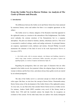 From Gothic Novel to Horror Fiction