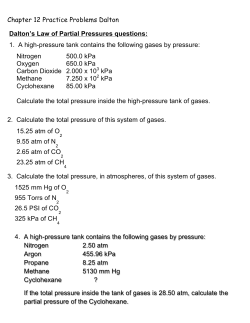 Chapter 12 Practice Problems Dalton Dalton`s Law of Partial