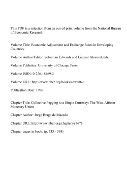 Collective Pegging to a Single Currency: The West African Monetary