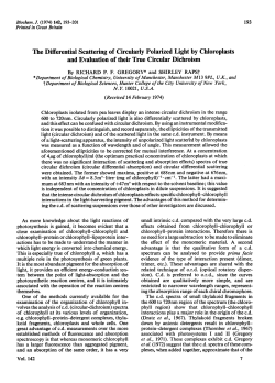 The Differential Scattering of Circularly Polarized Light by