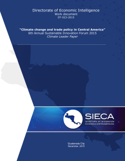 Climate change and trade policy in Central America