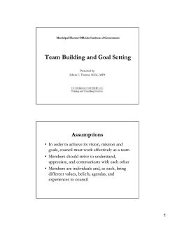Team Building and Goal Setting